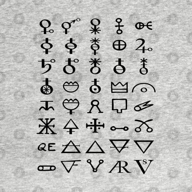 Alchemical Symbols by Vitalitee